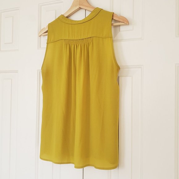 LOFT Citron Button-Front Sleeveless Blouse - Size MP - Picture 10 of 11